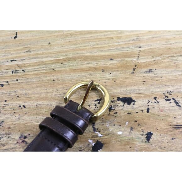 Coach Belt Womens Small Brown Leather Brass Buckle 8400 Vintage Handcrafted USA - Picture 3 of 7